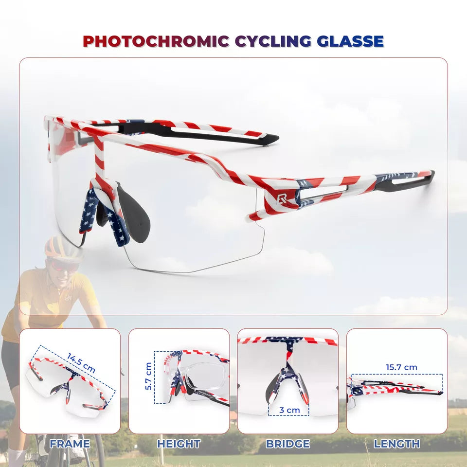 ROCKBROS Gepolariseerde/meekleurende zonnebril Fietsbril Fiets UV400 UNISEX