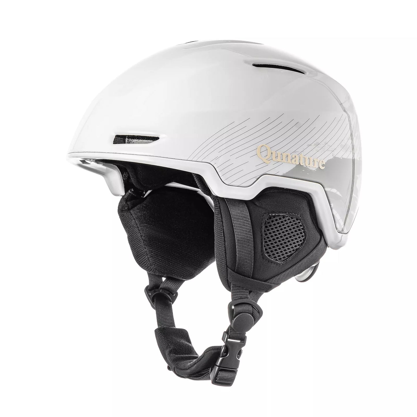 Qunature snowboard/skihelm met oorkappen snowboardhelm voor dames en heren 54-61cm