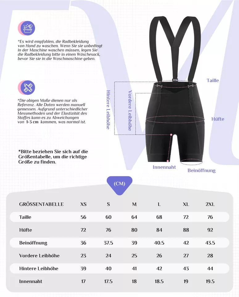 ROCKBROS fietsbroek met bretels dames fietsbroek gewatteerde fietsbroek