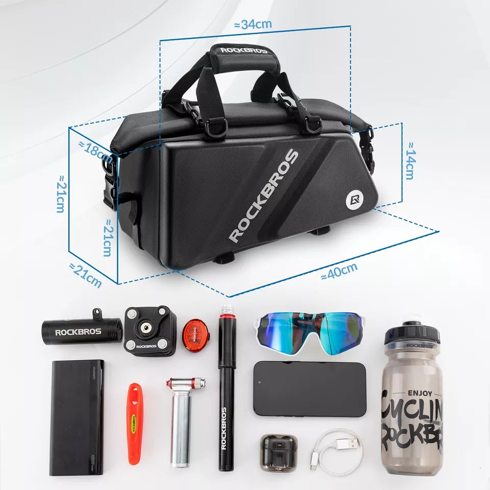 ROCKBROS bagagetas fiets achterwieltassen 11,6L zadeltas bagagerek -