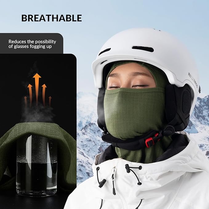 Qunature Bivakmuts Winter Skimasker Balaclava Ski Motor Gezichtsmasker Dames/Mannen Warm Winddicht Ademend Bivakmuts voor Buitensporten Skiën Snowboarden Fietsen