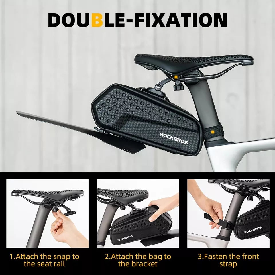 ROCKBROS zadeltas hardshell fietstas met spatbord en snelsluiting