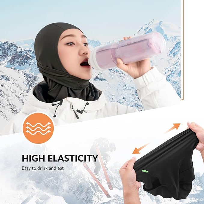 Qunature Bivakmuts Bivakmuts Winterskimasker Winddicht Ademend Gezichtsmasker M/L voor buitensporten Skiën Fietsen Snowboarden Motorrijden Dames/Heren