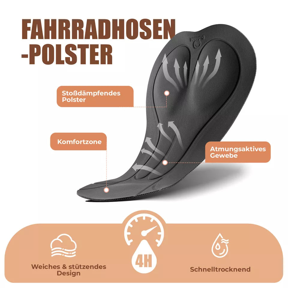 ROCKBROS fietsbroek, koersbroek, lange broek, gewatteerde MTB-fietsbroek met bandjes