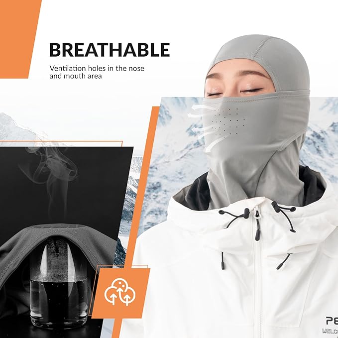 Qunature Bivakmuts Bivakmuts Winterskimasker Winddicht Ademend Gezichtsmasker M/L voor buitensporten Skiën Fietsen Snowboarden Motorrijden Dames/Heren