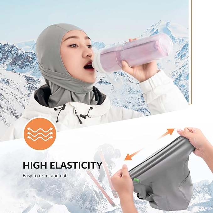 Qunature Bivakmuts Bivakmuts Winterskimasker Winddicht Ademend Gezichtsmasker M/L voor buitensporten Skiën Fietsen Snowboarden Motorrijden Dames/Heren