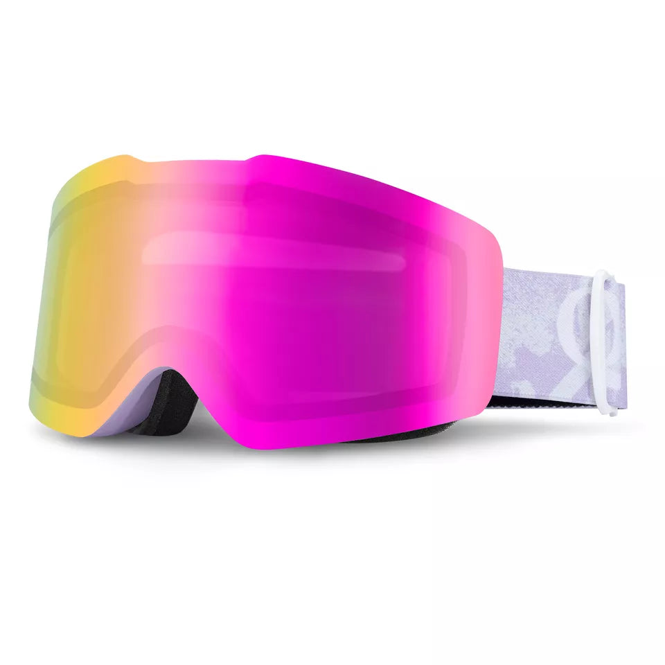 Qunature frameloze skibril Snowboardbril UV400 anticondensbril Unisex