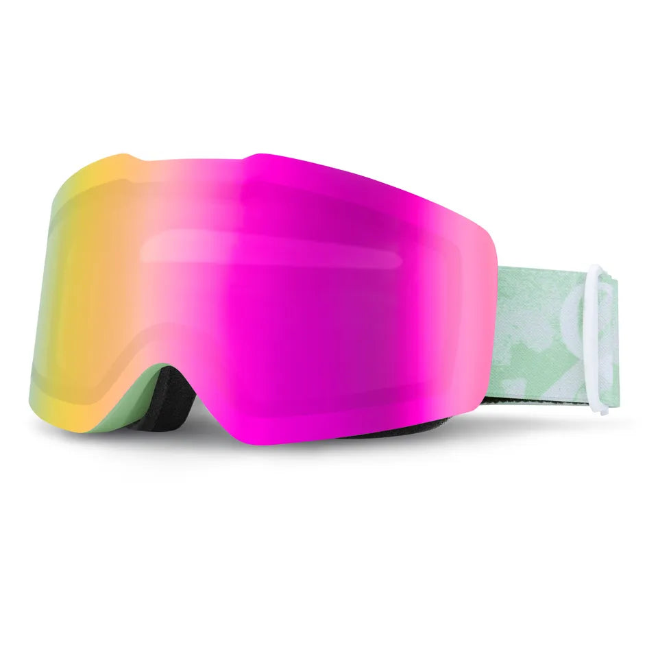 Qunature frameloze skibril Snowboardbril UV400 anticondensbril Unisex