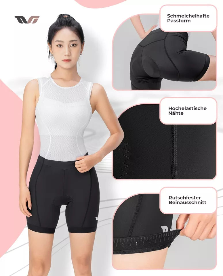 ROCKBROS racefietsbroek voor dames, gewatteerde fietsbroek voor fietsen