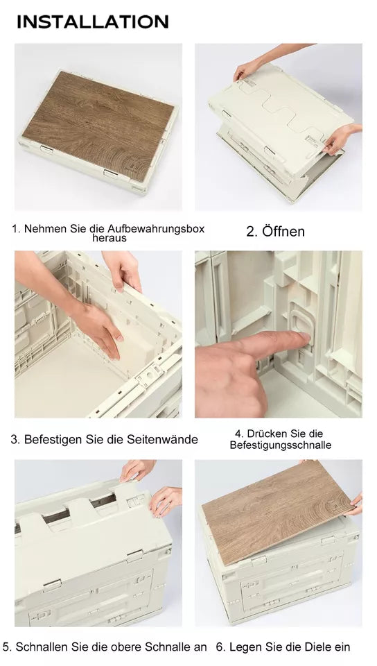 Qunature Campingbox Opvouwbare Organizer Campingbox Opbergbox 26/55/60L
