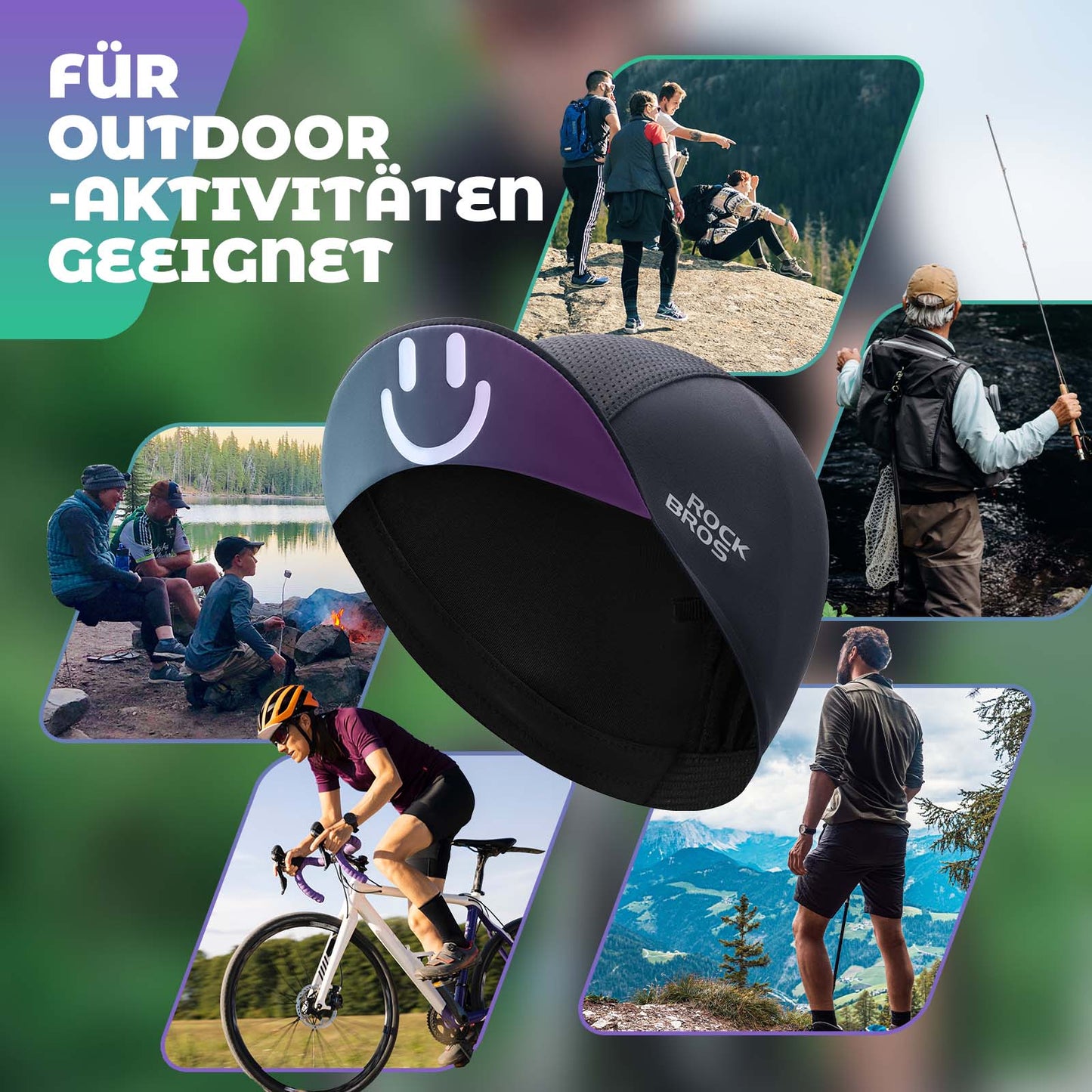 Fietsmuts voor de zomer, anti-zweet, lichtgewicht fietsmuts, unisex, ROCKBROS