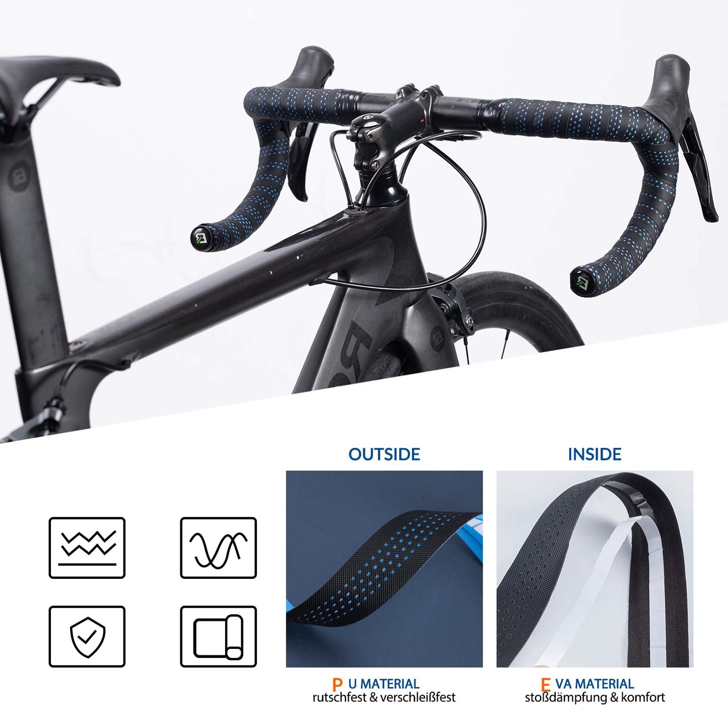 Stuurlint voor mountainbikes en racefietsen, standaardmaat, vier kleuren, ROCKBROS