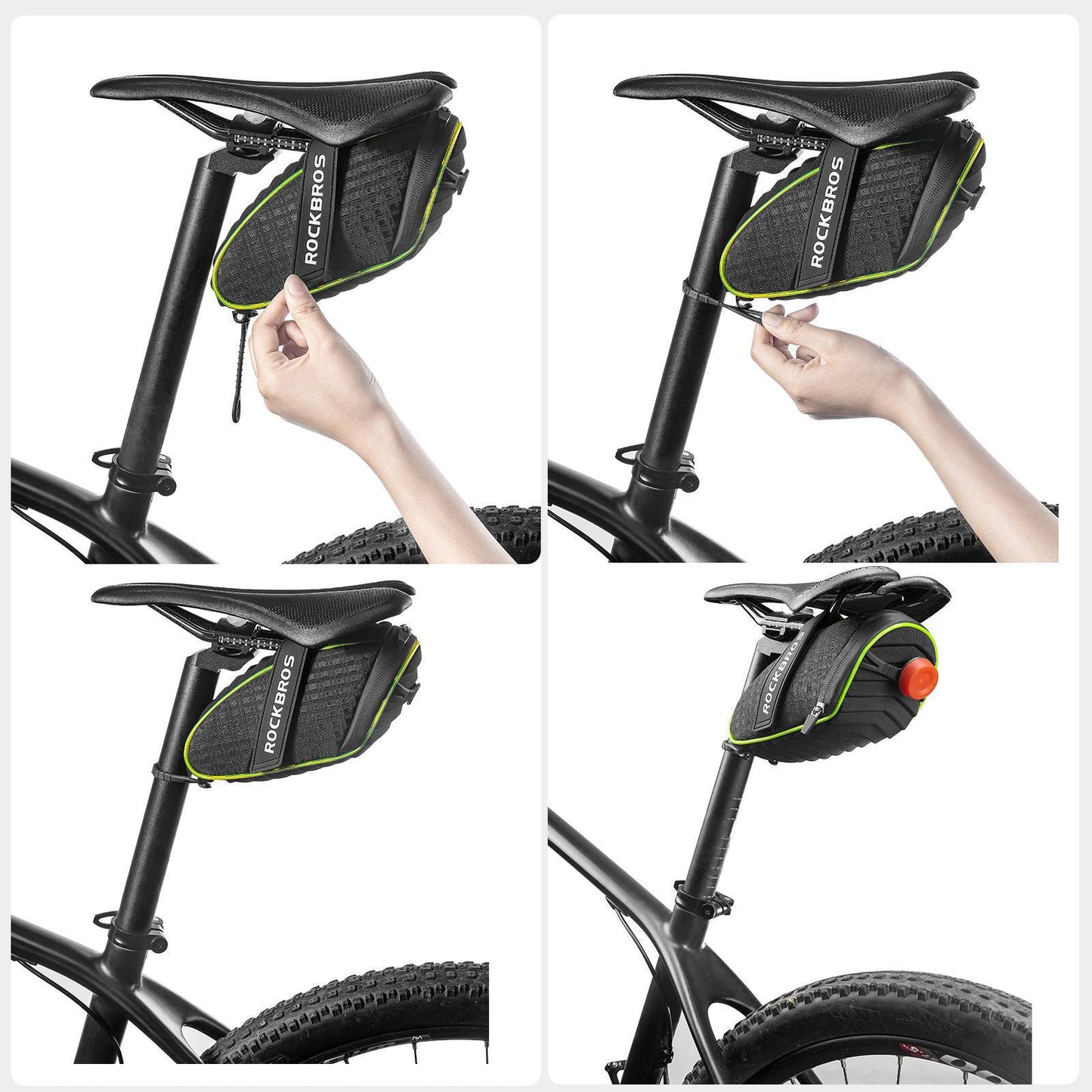 Fietszadeltassen gereedschapstas met reflecterende strips 1L ROCKBROS