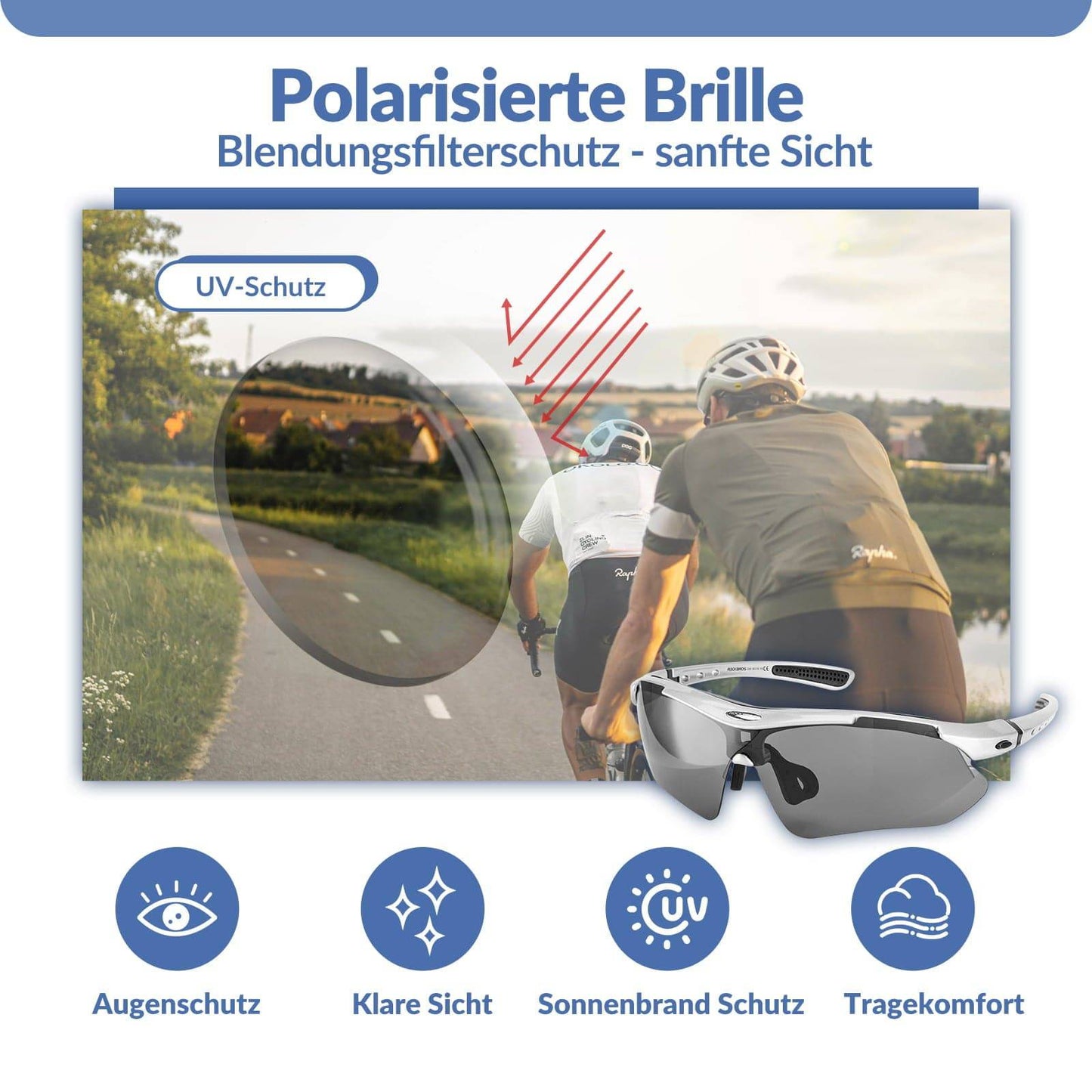 Fietsbrillen, meekleurende brillen, zonnebrillen, UV 400-bescherming, ROCKBROS