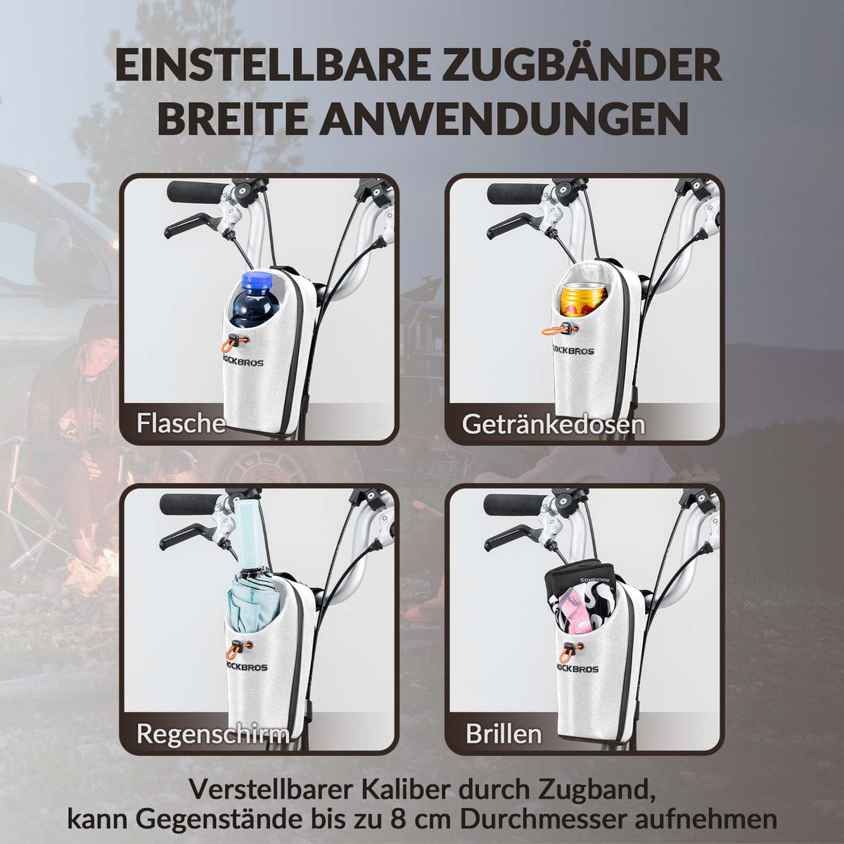 ROCKBROS Stuurtas Flessentas Drinkfleshouder Multifunctioneel Ontwerp