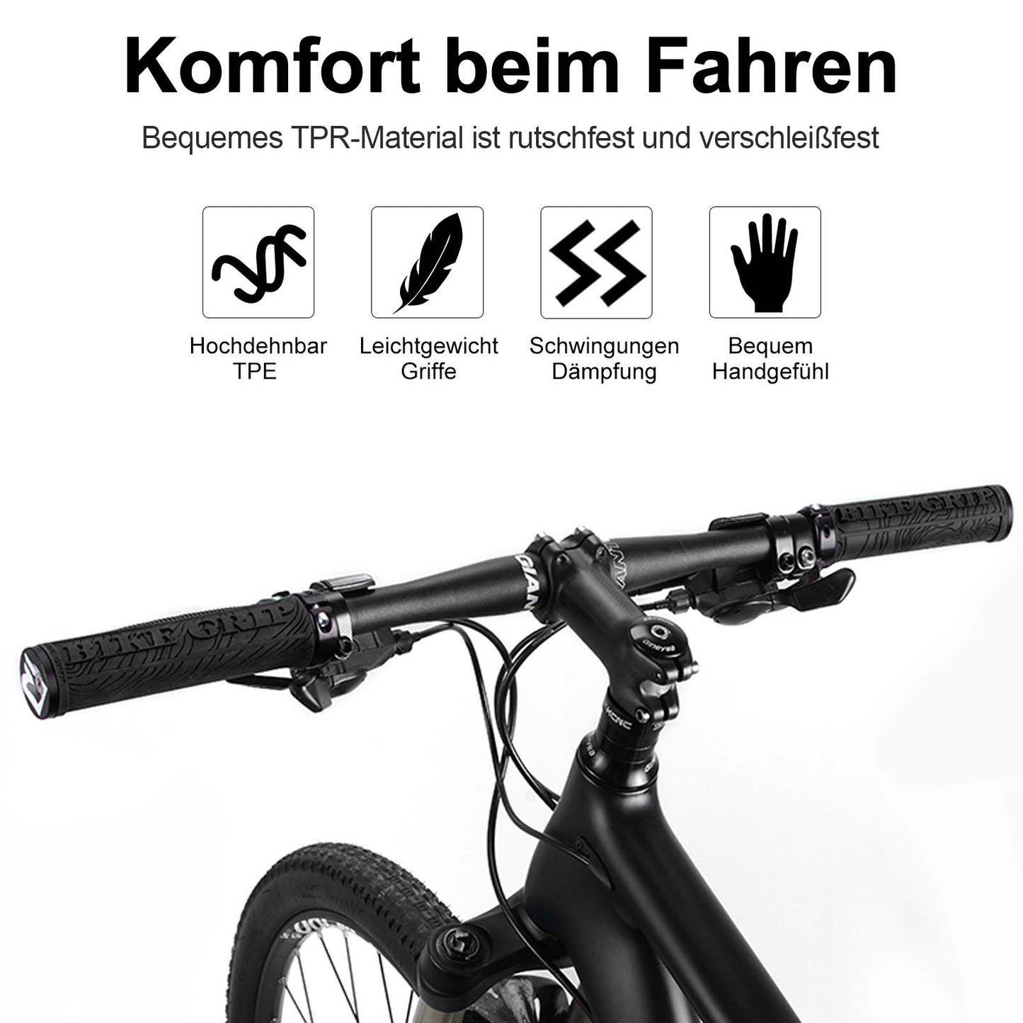 Ultralichte rubberen fietshandvatten met aluminium vergrendelingsmechanisme van ROCKBROS