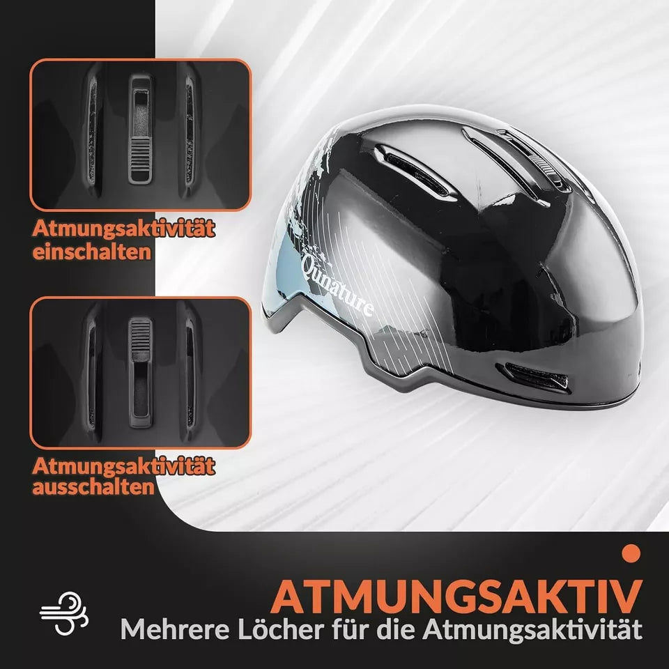 Qunature snowboard/skihelm met oorkappen snowboardhelm voor dames en heren 54-61cm