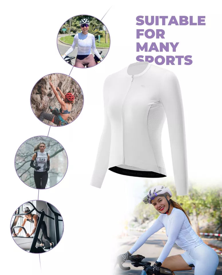 ROCKBROS TVI fietsshirt lange mouw fietskleding ademend dames