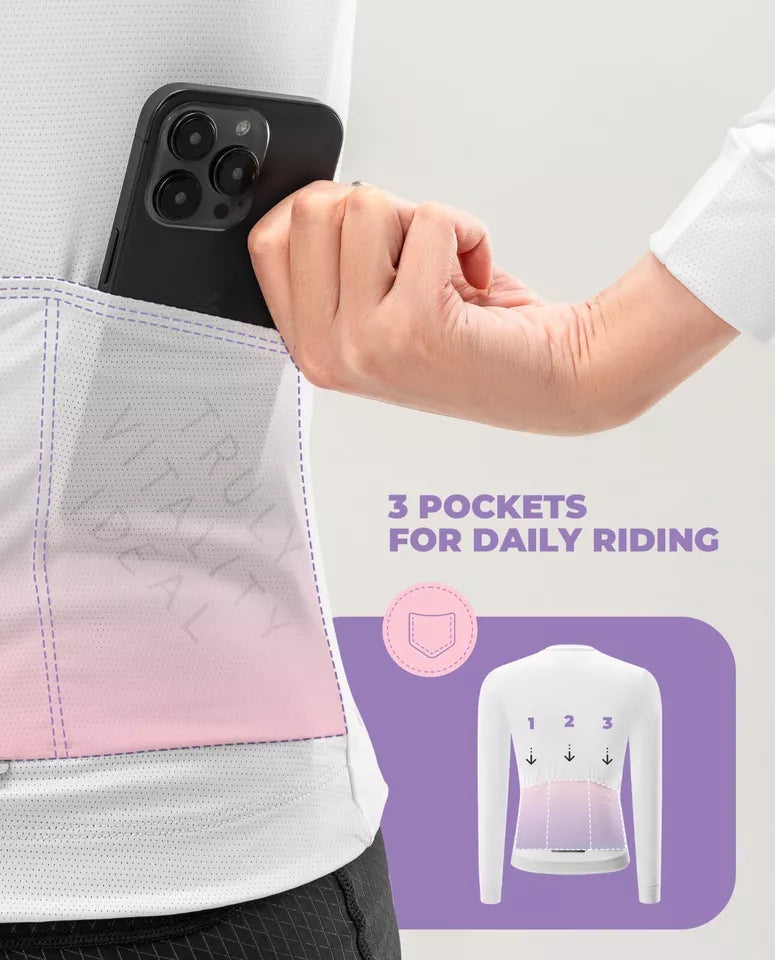 ROCKBROS TVI fietsshirt lange mouw fietskleding ademend dames