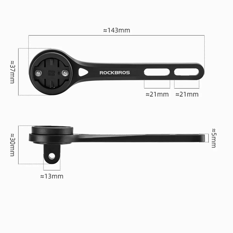 ROCKBROS Fietscomputer GPS Mount Fietslichtadapter GoPro Koolstofvezel
