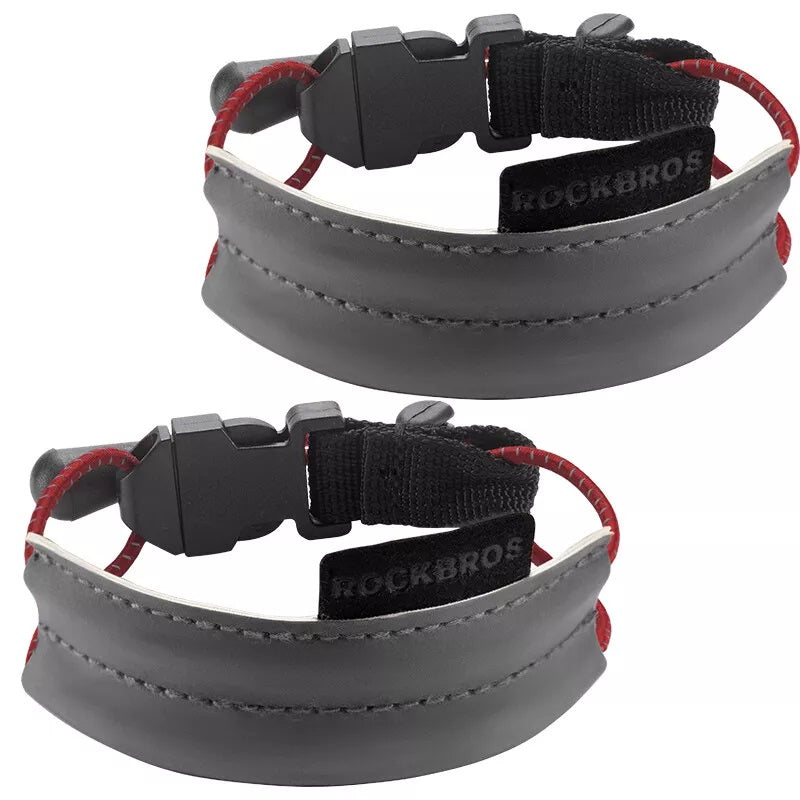 ROCKBROS Reflecterende band Elastische broekclip Fietsbroekbeschermer Reflecterende broekband voor buiten Joggen Fietsen Hardlopen 1 paar
