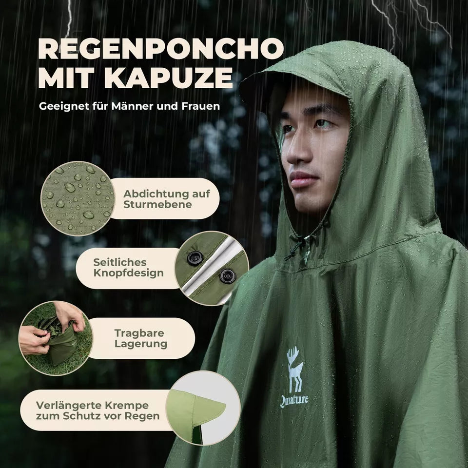 Qunature Outdoors Multifunctionele Regenponcho Fietsregencape Regenponcho