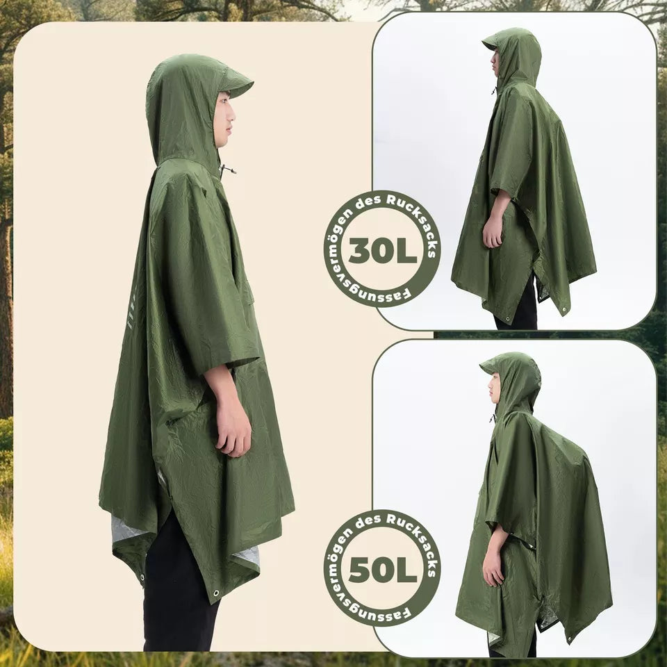 Qunature Outdoors Multifunctionele Regenponcho Fietsregencape Regenponcho