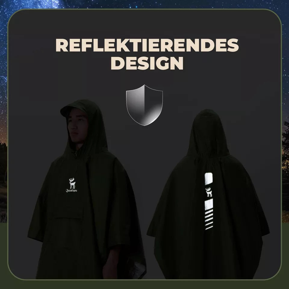Qunature Outdoors Multifunctionele Regenponcho Fietsregencape Regenponcho