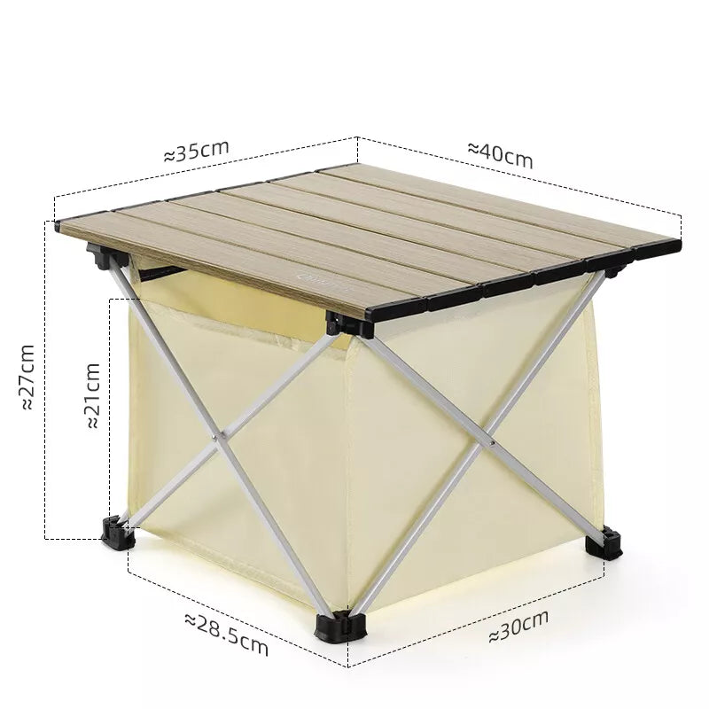 Qunature campingtafel opvouwbare aluminium tafel met 600D zak picknicktafel tot 15KG