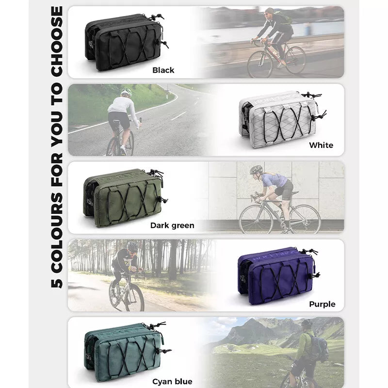 ROCKBROS 1L fiets dubbele frametas bovenbuistas voorzijde 5 kleuren voor racefiets MTB