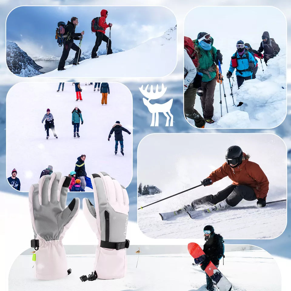 Qunature Handschoenen Winter Ski-/Sneeuwhandschoenen Winddicht voor Fiets/Motor XS-XL