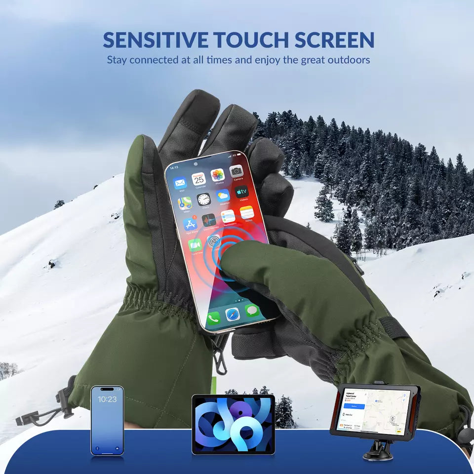 Qunature Handschoenen Winter Ski-/Sneeuwhandschoenen Winddicht voor Fiets/Motor XS-XL