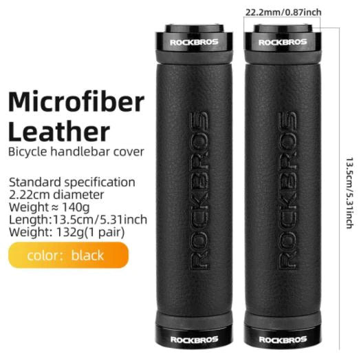 ROCKBROS Bike Grips Lock-On Handlebar Grips MTB Bike Anti-Slip Zwart