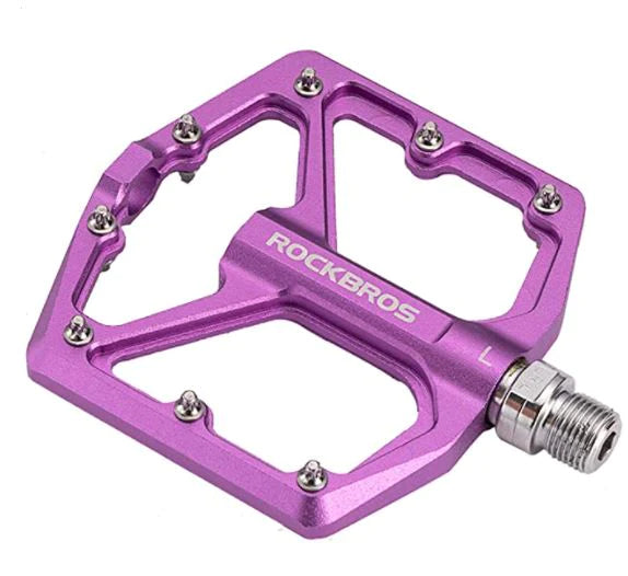 ROCKBROS Bike Pedals Road Bike Pedals Aluminium Pltform Pedals Ultralight Anti-Slip Bike Pedals 9/16 Inch