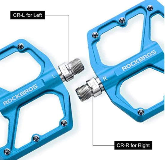 ROCKBROS Bike Pedals Road Bike Pedals Aluminium Pltform Pedals Ultralight Anti-Slip Bike Pedals 9/16 Inch