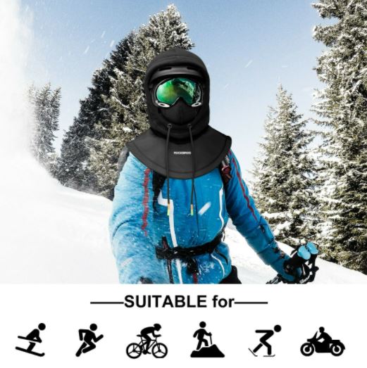 ROCKBROS Ski masker Thermo Fleece Balaclava Winter Balaclava onder Helm