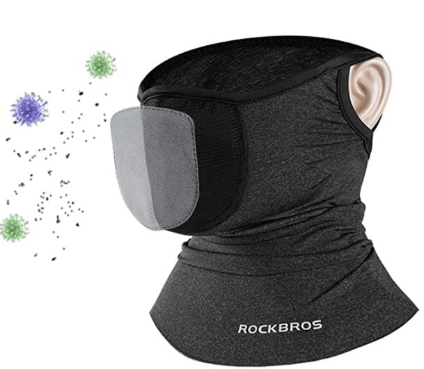 ROCKBROS Sjaal Balaclava Kap Zeer Elastisch Ademende Multifunctionele Sjaal UPF 50+ Cool Cycling Half Balaclava Mannen/Vrouwen