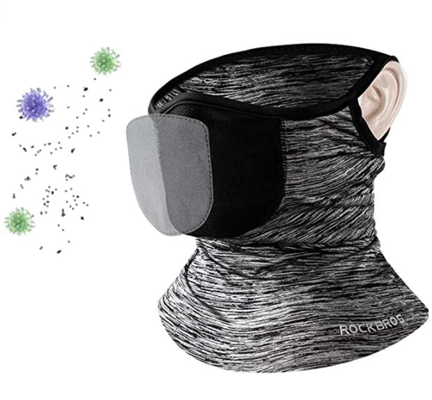 ROCKBROS Sjaal Balaclava Kap Zeer Elastisch Ademende Multifunctionele Sjaal UPF 50+ Cool Cycling Half Balaclava Mannen/Vrouwen