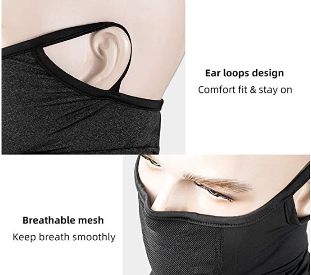 ROCKBROS Sjaal Balaclava Kap Zeer Elastisch Ademende Multifunctionele Sjaal UPF 50+ Cool Cycling Half Balaclava Mannen/Vrouwen