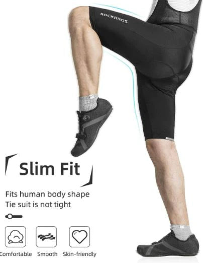 ROCKBROS Fietsshort met riemen Korte gewatteerde fietsbroek M-4XL
