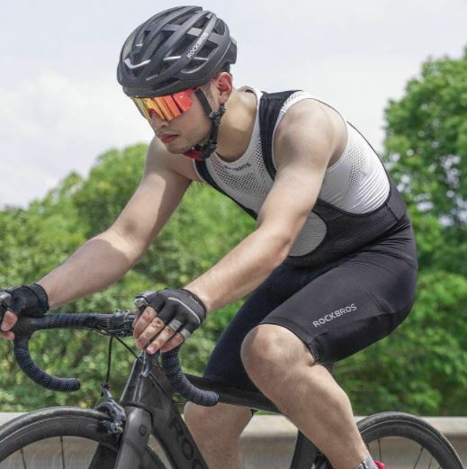 ROCKBROS Fietsshort met riemen Korte gewatteerde fietsbroek M-4XL