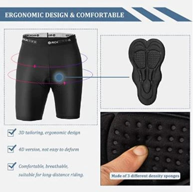 ROCKBROS Elite Shorts met binnenbroek & pad Heren Zwart