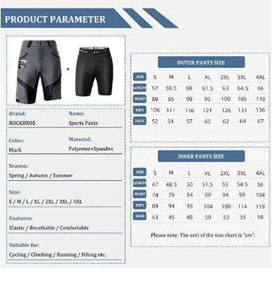 ROCKBROS Elite Shorts met binnenbroek & pad Heren Zwart