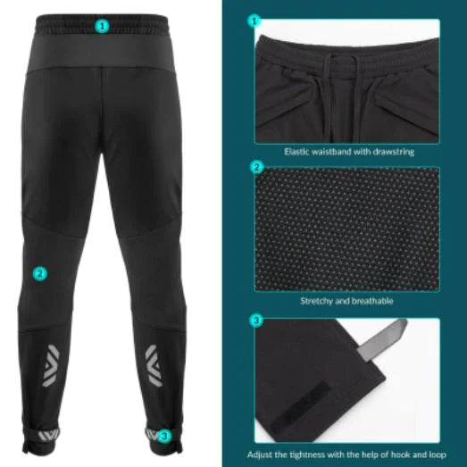 ROCKBROS Winterbroek Heren Fietsbroek Winddicht Thermo Fietsbroek M-4XL