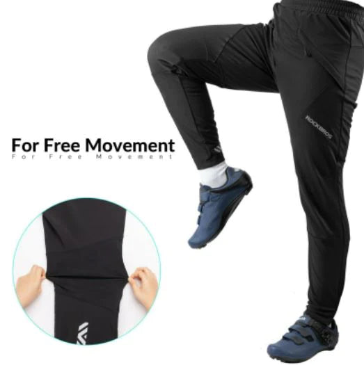 ROCKBROS Winterbroek Heren Fietsbroek Winddicht Thermo Fietsbroek M-4XL