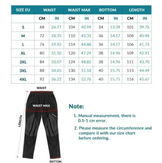 ROCKBROS Winterbroek Heren Fietsbroek Winddicht Thermo Fietsbroek M-4XL