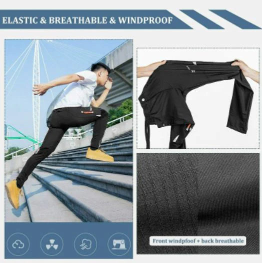 ROCKBROS Cycling Shorts Lange Broek Fietsen Mannen Sport Casual Zwart
