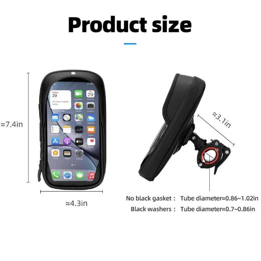 ROCKBROS mobiele telefoon tas fietsframe tas mobiele telefoon houder stuur tas voor 6,2 "mobiele telefoon Motorfiets