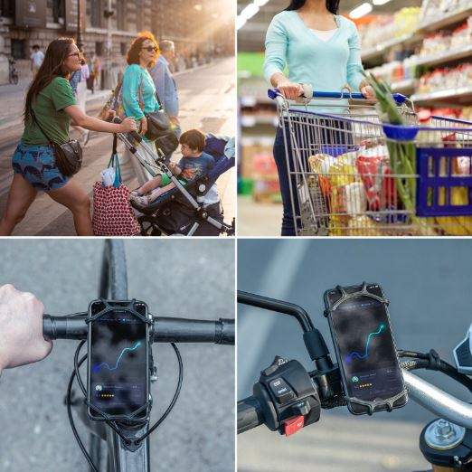 ROCKBROS fiets mobiele telefoon houder 360 ° draaibaar mobiele telefoon houder voor 4.0-6.8 "Smartphone