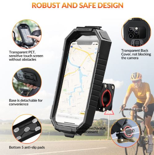 ROCKBROS houder gsm houder fiets motorfiets universeel 360° waterdicht